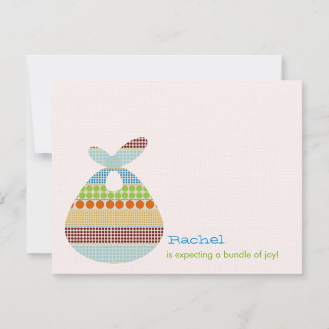 Invitation Le baby shower Boho de garçon pointille le paquet (Devant)