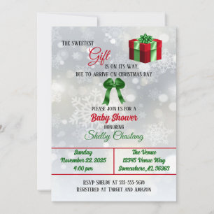 Invitation Le Baby shower Cadeau le plus doux