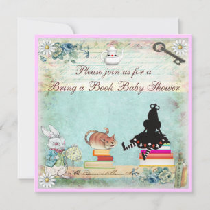 Invitation Le Baby shower d'Alice du livre au pays des mervei