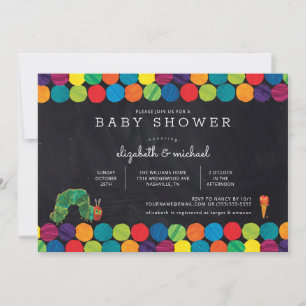 Invitation Le Baby shower De Chalboard Caterpillar Très Affam