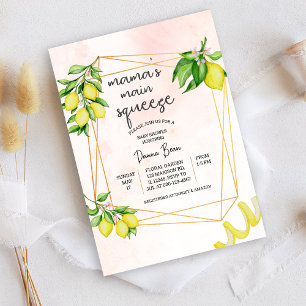 Invitation Le baby shower de citron de la maman