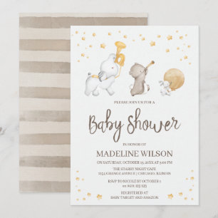 Invitation Le Baby shower de défilé du Safari