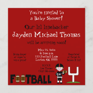 Invitation Le Baby shower de football !
