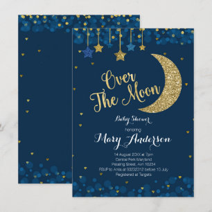 Invitation Le Baby shower de la Lune