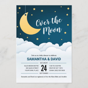 Invitation Le Baby shower de la Lune