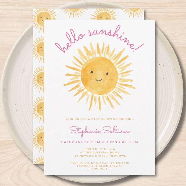 Invitation Le Baby shower de Sunshine Girl (Créateur téléchargé)