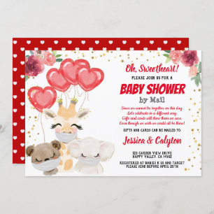 Invitation Le Baby shower de Valentine par mail Cute Animals 