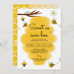 Invitation Le Baby shower des abeilles peut être doux