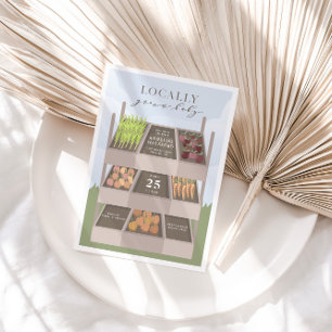 Invitation Le Baby shower des fermiers cultivés localement