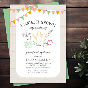 Invitation Le Baby shower des fermiers cultivés localement