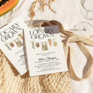 Invitation Le Baby shower des fermiers cultivés localement