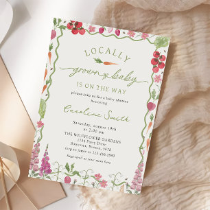 Invitation Le Baby shower des fermiers cultivés localement