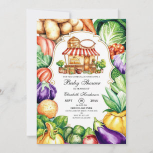Invitation Le Baby shower des fermiers de Boho cultivé locale