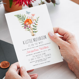 Invitation Le Baby shower des petits champignons
