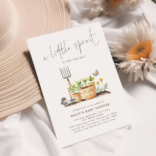 Invitation Le Baby shower du Jardin de Little Sprout