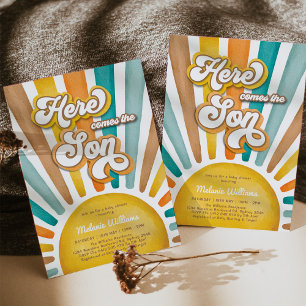 Invitation Le Baby shower du soleil, voilà le fils