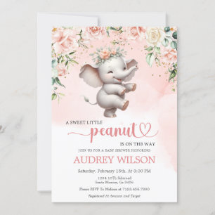 Invitation Le Baby shower Eléphant Dansant Cute est en route