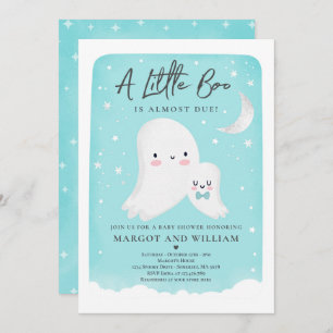 Invitation Le Baby shower fantôme de l'Halloween de Little Bo