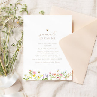 Invitation Le Baby shower Minimal Moderne, Aussi Sucré Que Po