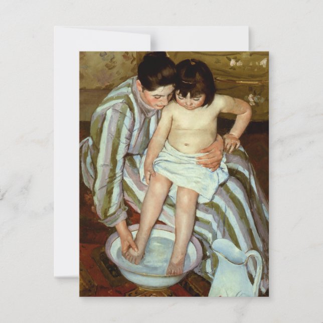 Invitation Le bain de l'enfant de Mary Cassatt (vers 1892) (Devant)