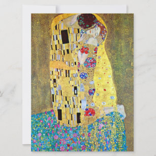 Invitation Le baiser de Gustav Klimt, Mariage Art nouveau