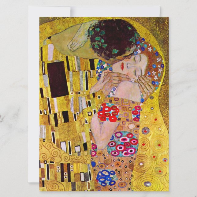 Invitation Le baiser de Gustav Klimt, Mariage d'art victorien (Devant)