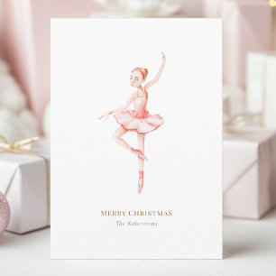 Invitation Le Ballerine de Noël de Casse-Noisette à l'aquarel