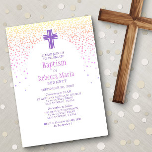 Invitation Le baptême des filles