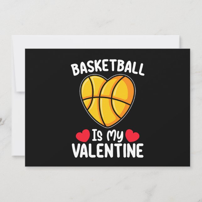 Invitation Le Basket Est Mon Sport De Saint Valentin (Devant)