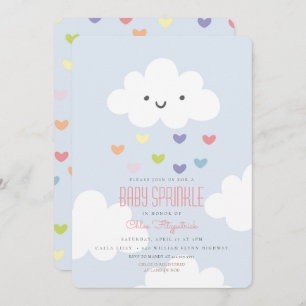Invitation Le bébé arrosent l'invitation de nuages