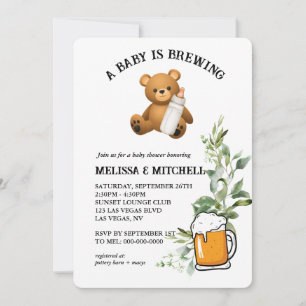 Invitation Le bébé brasse du baby shower