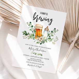 Invitation Le bébé brasse le Baby shower de verdure