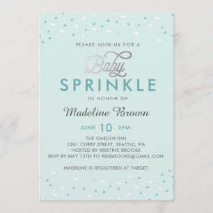 Invitation Le bébé de confettis arrosent l'invitation