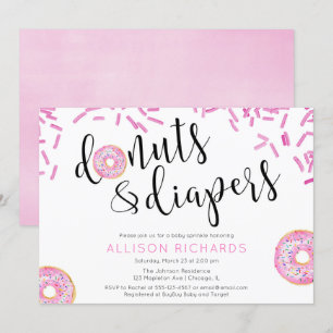 Invitation Le bébé de fille de butées toriques et de