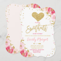 Le bébé de Valentine d'invitation de baby shower