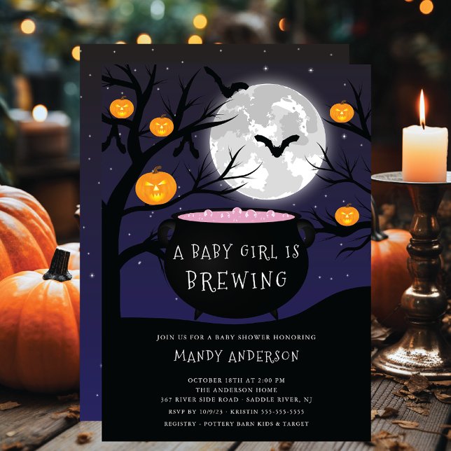Invitation Le bébé d'Halloween brasse le Baby shower (Créateur téléchargé)