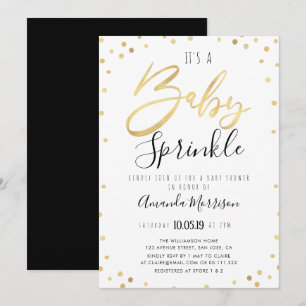 Invitation Le bébé élégant arrosent l'invitation de baby