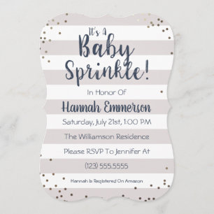 Invitation Le bébé neutre de genre arrosent l'invitation