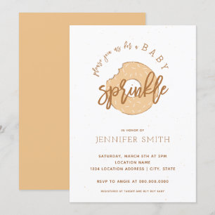 Invitation Le bébé orange de Sherbert arrosent l'invitation