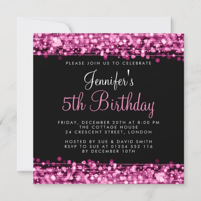 Invitation Le bébé/partie d'anniversaire de enfant miroite (Devant)