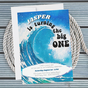 Invitation Le Big One Ocean Surfing Vague 1er Anniversaire