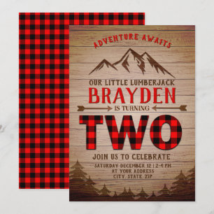 Invitation Le bison de bison de bûcheron plaint à l'extérieur