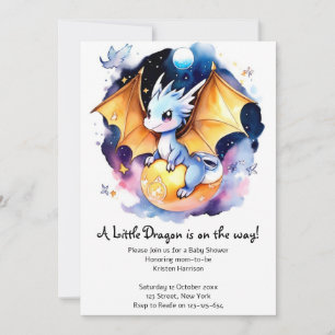 Invitation Le bon temps : Baby shower de dragon