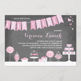 Invitation Le bonbon traite l'invitation de baby shower de  
