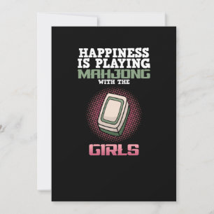 Invitation Le Bonheur Joue Aux Jeux De Joueur De Mahjong