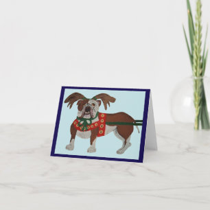Invitation Le bouledogue rennes du Père Noël