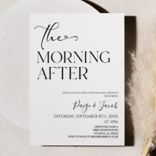 Invitation Le Brunch Minimaliste du Lendemain de Mariage
