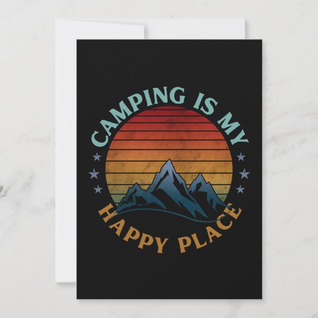 INVITATION LE CAMPING EST MON ENDROIT HEUREUX  (Devant)