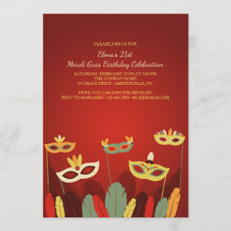 Invitation Le carnaval masque l'invitation