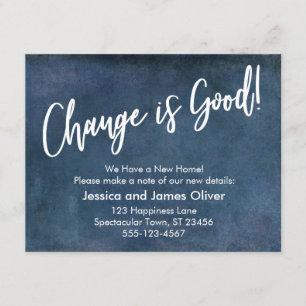 Invitation Le changement est bon ! Grunge Marine Moving Faire